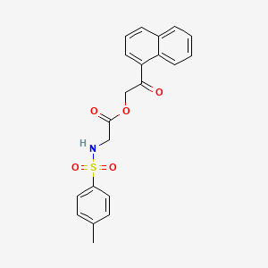 molecular formula C21H19NO5S B4642834 2-(1-naphthyl)-2-oxoethyl N-[(4-methylphenyl)sulfonyl]glycinate 