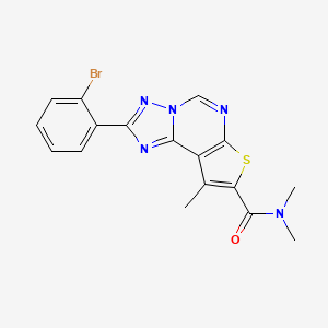 2-(2-bromophenyl)-N,N,9-trimethylthieno[3,2-e][1,2,4]triazolo[1,5-c]pyrimidine-8-carboxamide