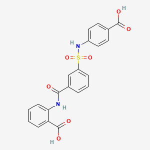 2-[(3-{[(4-carboxyphenyl)amino]sulfonyl}benzoyl)amino]benzoic acid