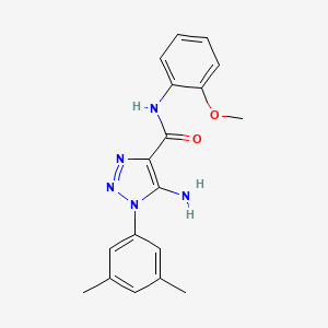molecular formula C18H19N5O2 B4642856 5-amino-1-(3,5-dimethylphenyl)-N-(2-methoxyphenyl)-1H-1,2,3-triazole-4-carboxamide 