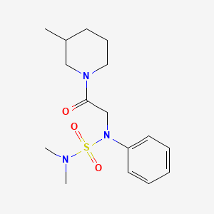 molecular formula C16H25N3O3S B4642867 N,N-dimethyl-N'-[2-(3-methyl-1-piperidinyl)-2-oxoethyl]-N'-phenylsulfamide 