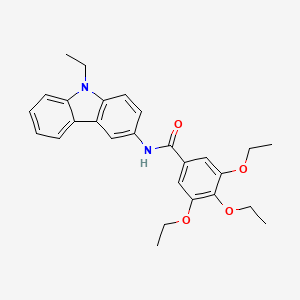 molecular formula C27H30N2O4 B4642878 3,4,5-triethoxy-N-(9-ethyl-9H-carbazol-3-yl)benzamide 