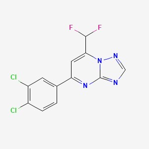 molecular formula C12H6Cl2F2N4 B4642909 5-(3,4-dichlorophenyl)-7-(difluoromethyl)[1,2,4]triazolo[1,5-a]pyrimidine 