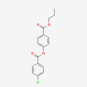 molecular formula C17H15ClO4 B4642916 4-(propoxycarbonyl)phenyl 4-chlorobenzoate 