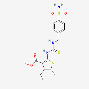 methyl 2-[({[4-(aminosulfonyl)benzyl]amino}carbonothioyl)amino]-4-ethyl-5-methyl-3-thiophenecarboxylate