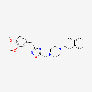 1-{[3-(3,4-dimethoxybenzyl)-1,2,4-oxadiazol-5-yl]methyl}-4-(1,2,3,4-tetrahydro-2-naphthalenyl)piperazine