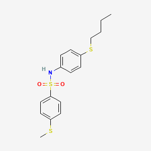 molecular formula C17H21NO2S3 B4642965 N-[4-(butylthio)phenyl]-4-(methylthio)benzenesulfonamide 