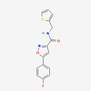 molecular formula C15H11FN2O2S B4642979 5-(4-fluorophenyl)-N-(2-thienylmethyl)-3-isoxazolecarboxamide 