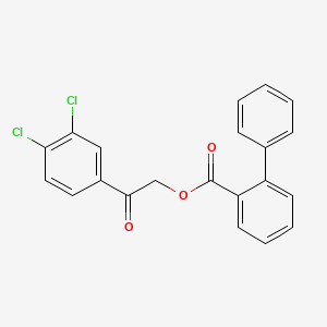 molecular formula C21H14Cl2O3 B4643007 2-(3,4-dichlorophenyl)-2-oxoethyl 2-biphenylcarboxylate 