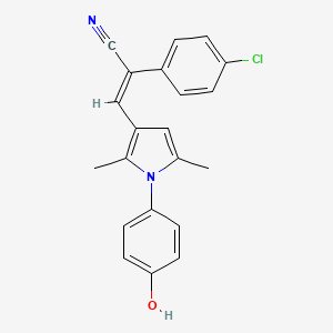 2-(4-chlorophenyl)-3-[1-(4-hydroxyphenyl)-2,5-dimethyl-1H-pyrrol-3-yl]acrylonitrile