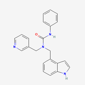 molecular formula C22H20N4O B4643014 N-(1H-indol-4-ylmethyl)-N'-phenyl-N-(3-pyridinylmethyl)urea 
