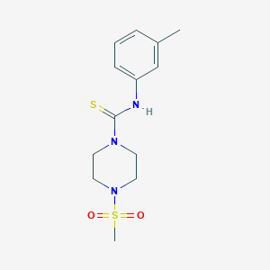 molecular formula C13H19N3O2S2 B4643045 N-(3-methylphenyl)-4-(methylsulfonyl)-1-piperazinecarbothioamide 