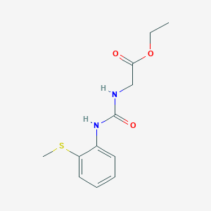 molecular formula C12H16N2O3S B4643068 ethyl N-({[2-(methylthio)phenyl]amino}carbonyl)glycinate 