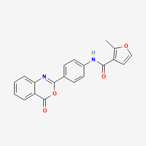 2-methyl-N-[4-(4-oxo-4H-3,1-benzoxazin-2-yl)phenyl]-3-furamide