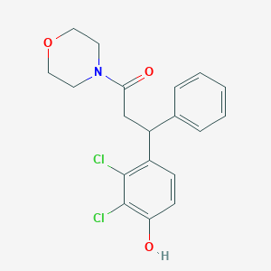2,3-dichloro-4-[3-(4-morpholinyl)-3-oxo-1-phenylpropyl]phenol