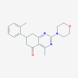 4-methyl-7-(2-methylphenyl)-2-(4-morpholinyl)-7,8-dihydro-5(6H)-quinazolinone