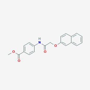 molecular formula C20H17NO4 B464315 Methyl 4-{[(2-naphthyloxy)acetyl]amino}benzoate CAS No. 6180-25-2