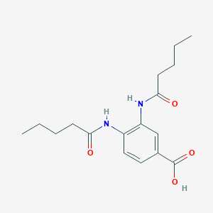 molecular formula C17H24N2O4 B4643162 3,4-bis(pentanoylamino)benzoic acid 