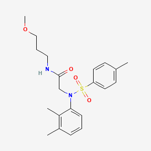 molecular formula C21H28N2O4S B4643170 N~2~-(2,3-dimethylphenyl)-N~1~-(3-methoxypropyl)-N~2~-[(4-methylphenyl)sulfonyl]glycinamide 