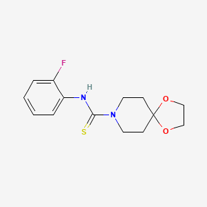 molecular formula C14H17FN2O2S B4643178 N-(2-fluorophenyl)-1,4-dioxa-8-azaspiro[4.5]decane-8-carbothioamide 