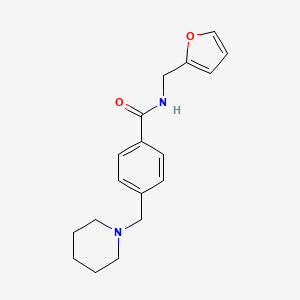 molecular formula C18H22N2O2 B4643189 N-(2-furylmethyl)-4-(1-piperidinylmethyl)benzamide 