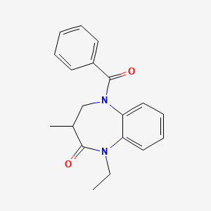 5-benzoyl-1-ethyl-3-methyl-1,3,4,5-tetrahydro-2H-1,5-benzodiazepin-2-one