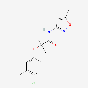 molecular formula C15H17ClN2O3 B4643218 2-(4-chloro-3-methylphenoxy)-2-methyl-N-(5-methyl-3-isoxazolyl)propanamide 