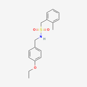 molecular formula C17H21NO3S B4643225 N-(4-ethoxybenzyl)-1-(2-methylphenyl)methanesulfonamide 