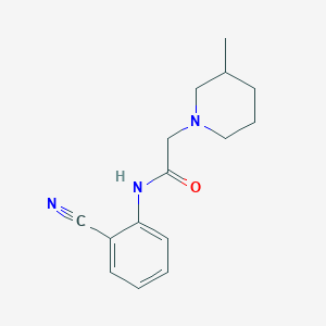 molecular formula C15H19N3O B4643247 N-(2-cyanophenyl)-2-(3-methyl-1-piperidinyl)acetamide 