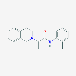 molecular formula C19H22N2O B4643250 2-(3,4-dihydro-2(1H)-isoquinolinyl)-N-(2-methylphenyl)propanamide 