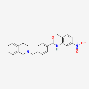 molecular formula C24H23N3O3 B4643258 4-(3,4-dihydro-2(1H)-isoquinolinylmethyl)-N-(2-methyl-5-nitrophenyl)benzamide 