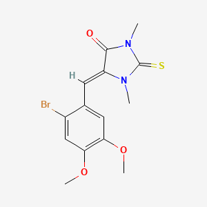 5-(2-bromo-4,5-dimethoxybenzylidene)-1,3-dimethyl-2-thioxo-4-imidazolidinone