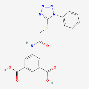 molecular formula C17H13N5O5S B4643312 5-({[(1-phenyl-1H-tetrazol-5-yl)thio]acetyl}amino)isophthalic acid 