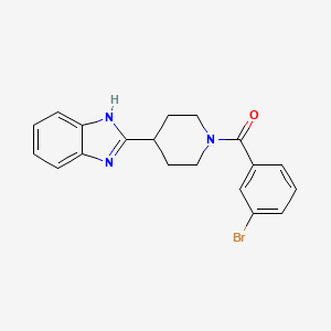 molecular formula C19H18BrN3O B4643334 2-[1-(3-bromobenzoyl)-4-piperidinyl]-1H-benzimidazole 