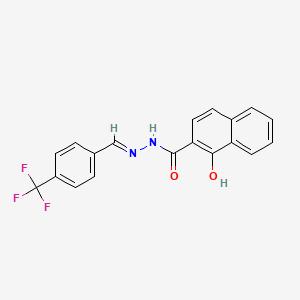 molecular formula C19H13F3N2O2 B4643337 1-hydroxy-N'-[4-(trifluoromethyl)benzylidene]-2-naphthohydrazide 