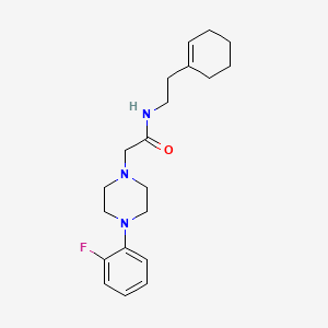 molecular formula C20H28FN3O B4643371 N-[2-(1-cyclohexen-1-yl)ethyl]-2-[4-(2-fluorophenyl)-1-piperazinyl]acetamide 