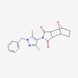 4-(1-benzyl-3,5-dimethyl-1H-pyrazol-4-yl)-10-oxa-4-azatricyclo[5.2.1.0~2,6~]decane-3,5-dione