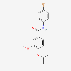 molecular formula C17H18BrNO3 B4643394 N-(4-bromophenyl)-4-isopropoxy-3-methoxybenzamide 