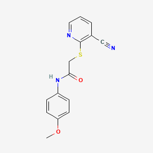 molecular formula C15H13N3O2S B4643411 2-[(3-cyano-2-pyridinyl)thio]-N-(4-methoxyphenyl)acetamide 