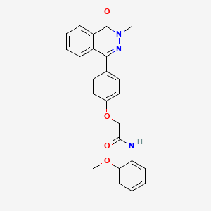 molecular formula C24H21N3O4 B4643421 N-(2-methoxyphenyl)-2-[4-(3-methyl-4-oxo-3,4-dihydro-1-phthalazinyl)phenoxy]acetamide 