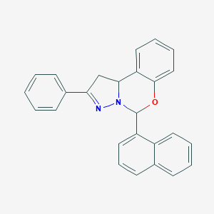 molecular formula C26H20N2O B464343 5-(1-Naphthyl)-2-phenyl-1,10b-dihydropyrazolo[1,5-c][1,3]benzoxazine CAS No. 327069-45-4