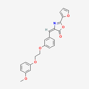 molecular formula C23H19NO6 B4643453 2-(2-furyl)-4-{3-[2-(3-methoxyphenoxy)ethoxy]benzylidene}-1,3-oxazol-5(4H)-one 
