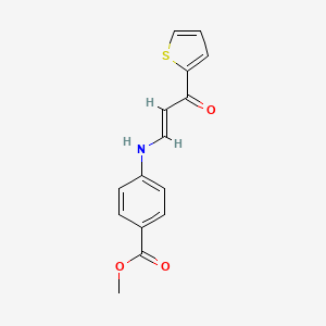 molecular formula C15H13NO3S B4643481 methyl 4-{[3-oxo-3-(2-thienyl)-1-propen-1-yl]amino}benzoate 