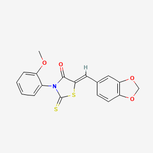 5-(1,3-benzodioxol-5-ylmethylene)-3-(2-methoxyphenyl)-2-thioxo-1,3-thiazolidin-4-one