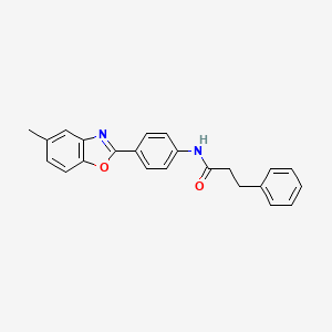 N-[4-(5-methyl-1,3-benzoxazol-2-yl)phenyl]-3-phenylpropanamide