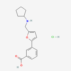 3-{5-[(cyclopentylamino)methyl]-2-furyl}benzoic acid hydrochloride