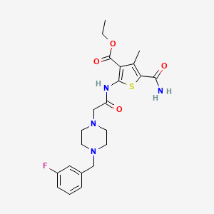 ethyl 5-(aminocarbonyl)-2-({[4-(3-fluorobenzyl)-1-piperazinyl]acetyl}amino)-4-methyl-3-thiophenecarboxylate