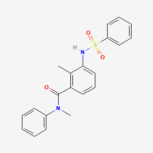 molecular formula C21H20N2O3S B4643514 N,2-dimethyl-N-phenyl-3-[(phenylsulfonyl)amino]benzamide 
