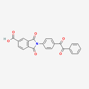molecular formula C23H13NO6 B4643521 1,3-dioxo-2-{4-[oxo(phenyl)acetyl]phenyl}-5-isoindolinecarboxylic acid 