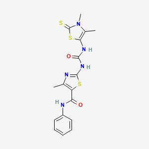 2-({[(3,4-dimethyl-2-thioxo-2,3-dihydro-1,3-thiazol-5-yl)amino]carbonyl}amino)-4-methyl-N-phenyl-1,3-thiazole-5-carboxamide